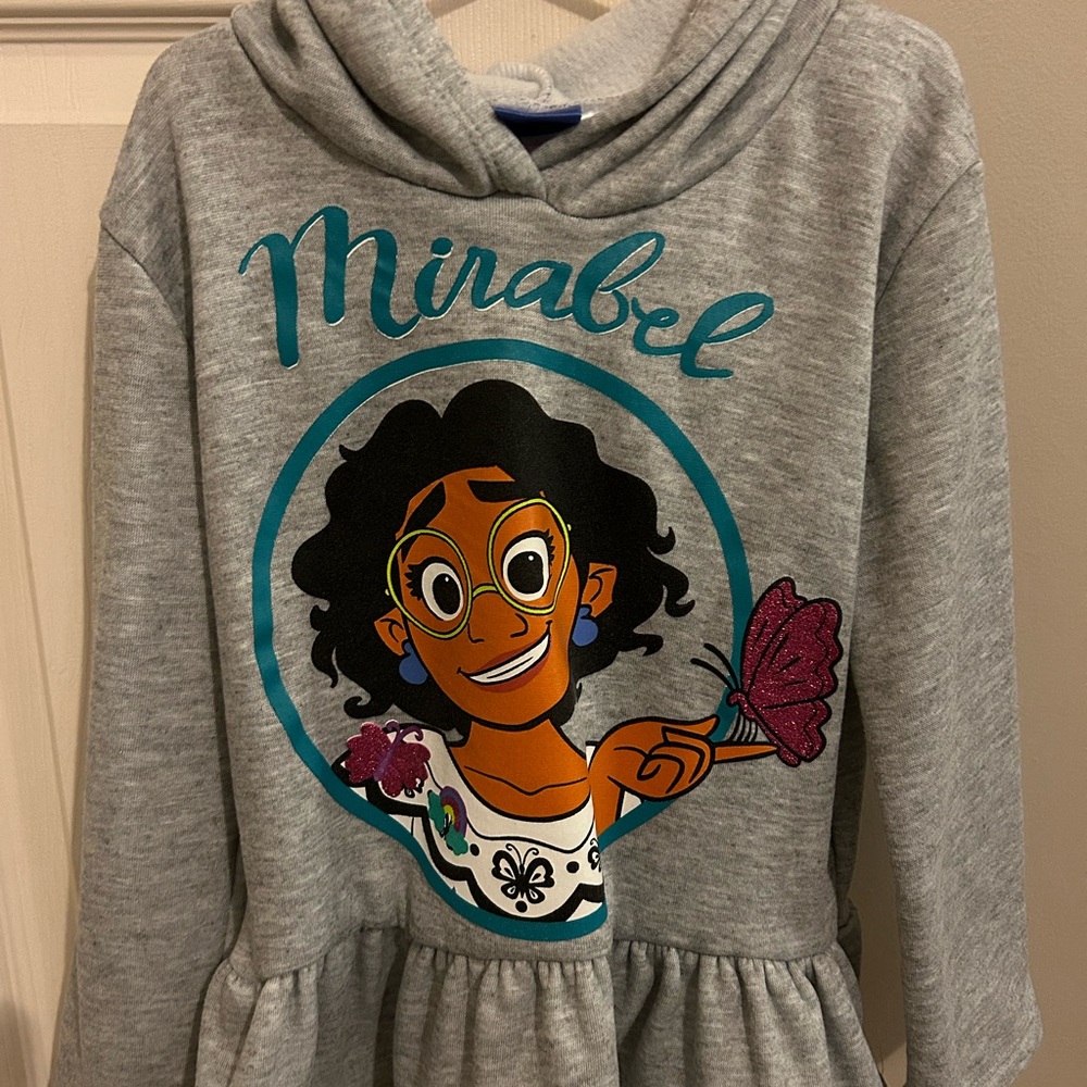 Gray Kids Hoodie with Mirabel Design